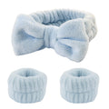Wholesale Face Wash Set Spa Headband Elastic Absorbent Headband and Wrist Band for Girls Washing Face