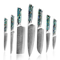 XITUO Quality Damascus Steel Knife 1-7Pcs Kitchen Chef's Knife Japanese Santoku Exquisite Shell Handle Logo Customization