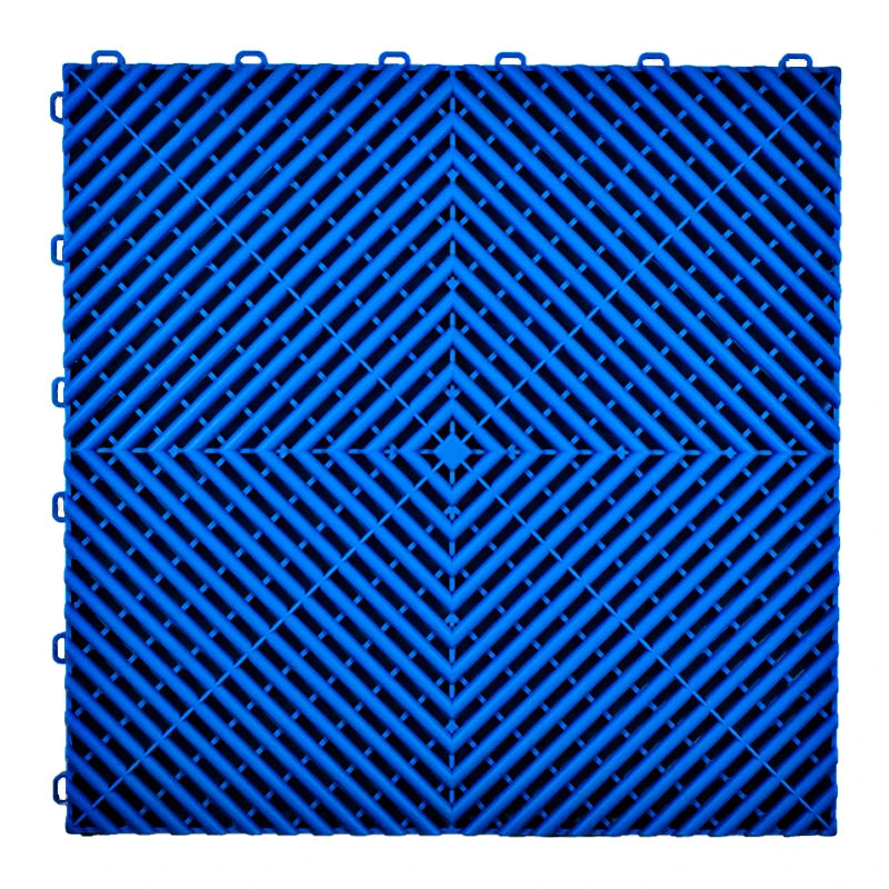 Plastic Flooring Anti Car Wash Slip Interlocking Drainage Garage Floor Tiles PP Plastic Flooring With LED Light for Car Wash