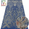 Luxury Bridal Women Wedding Lace High Density Beaded Lace 3d Crysta Sequins Embroidery Tulle Fabrics