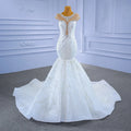 Jancember RSM67296 Bohemian Heavy Beading Sequin Fashion Women Mermaid Wedding Dress