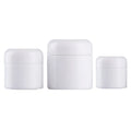 Luxury Opal White Glass Cosmetic Jar with Screw Cap 30g 50g Luxury Empty Face Cream Container for Skin Care Cream or Eye Drops