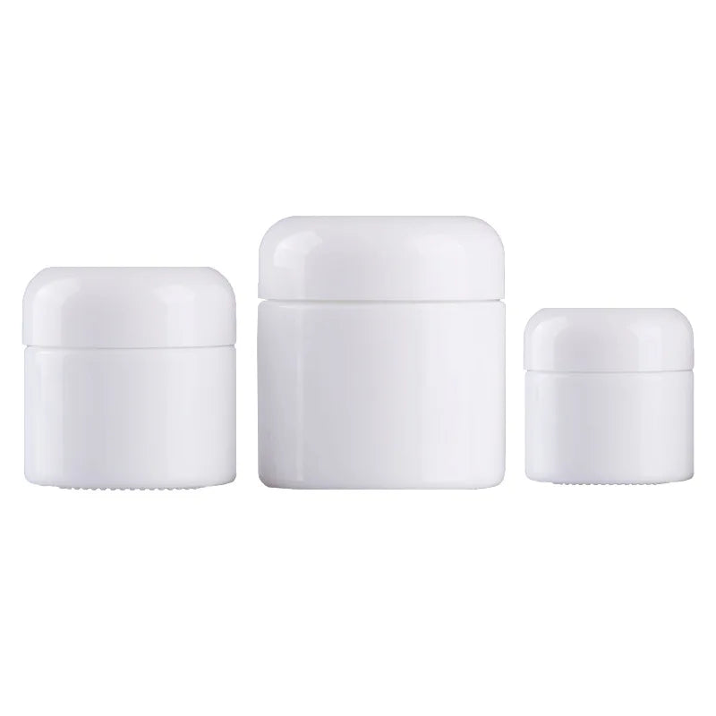 Luxury Opal White Glass Cosmetic Jar with Screw Cap 30g 50g Luxury Empty Face Cream Container for Skin Care Cream or Eye Drops