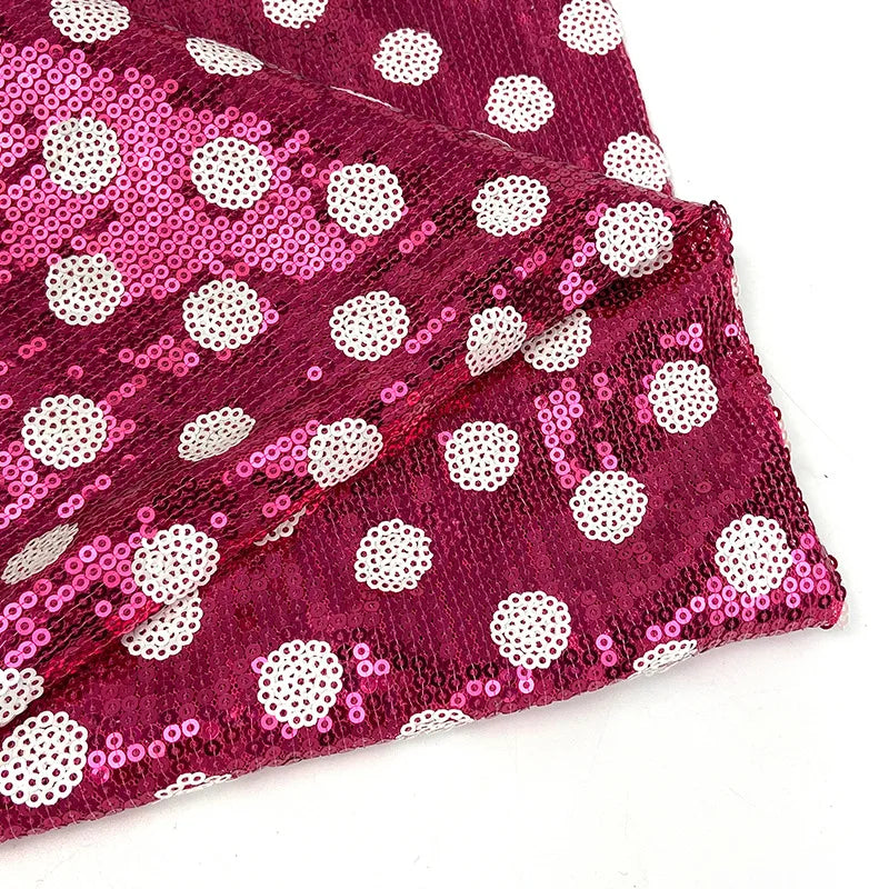 3mm Glitter Dot Pattern Fabric Girls Evening Party Sequin Dress Fabric