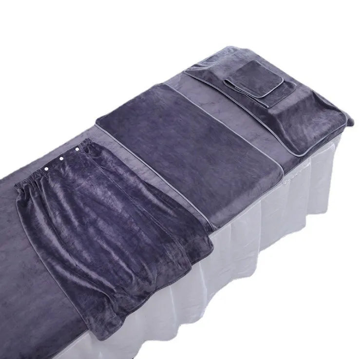 Hot Customized Logo 5 Pieces Towel Set Spa Salon Microfiber Towel Set Headband Bed Bath Skirt Turban Set