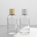 Luxury Crystal Glass Perfume Bottle Packing Crimp 100ml Round Empty Premium Cosmetic Pump Spray Fragrance Bottles