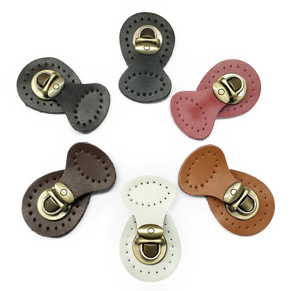 For Deepeel BK061 Classic 6.8x4cm Leather Handbag Closure Lock Snap Purse Clasp Buckles Bag Locks