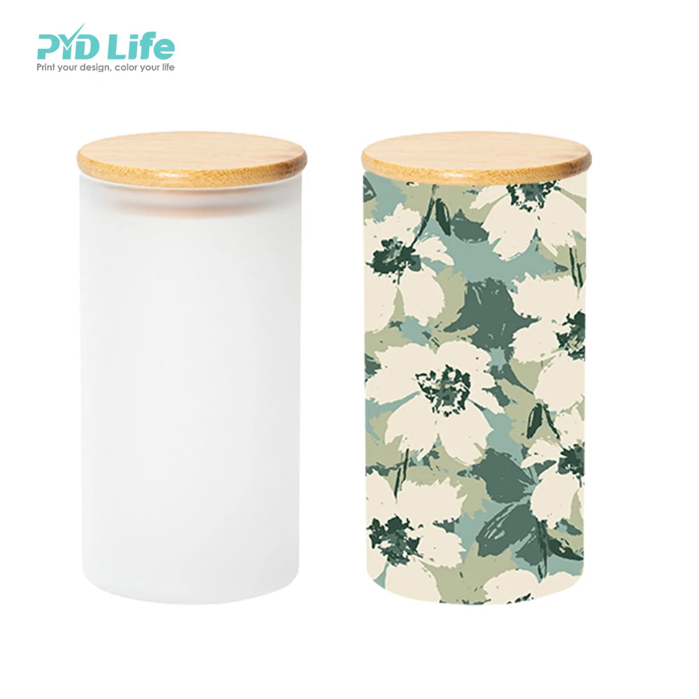 PYD Life New 25oz 750ml Sublimation Blank Kitchen Food Clear Glass Storage Jars Set with Wooden Bamboo Lid