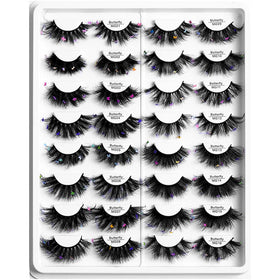 1 Pair One Tray 8D 14-20MM Butterfly Lashes Private Label Full Strip Faux Mink Eyelashes Wholesale Natural Flutter Perfected