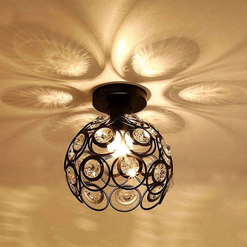 20cm E27 E26 Socket CE Certificate Black Ceiling Light Fixtures for Hallway Corridor Balcony Door Entry Stair