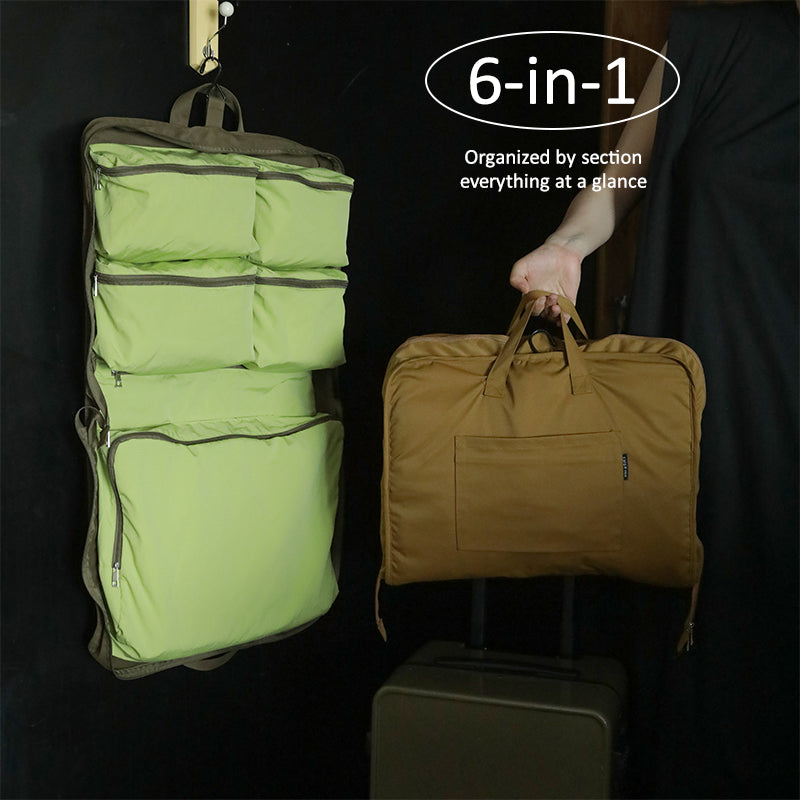 New Design 6-in-1 Storage Bags Big Capacity Clothes Travel Makeup Blanket Wig Cosmetic Bag Hanging Reusable Storage Bag