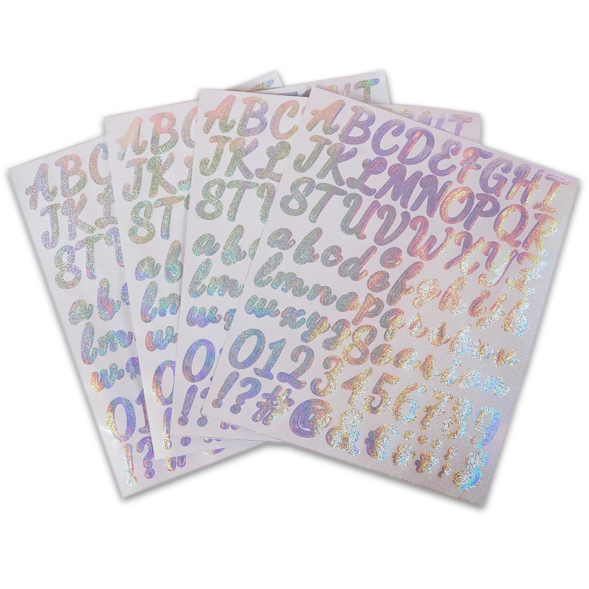 Self-Adhesive Glitter Vinyl Waterproof Letter Stickers Alphabet Number Kiss Cut Sticker SheetsDecals for MailboxDecor