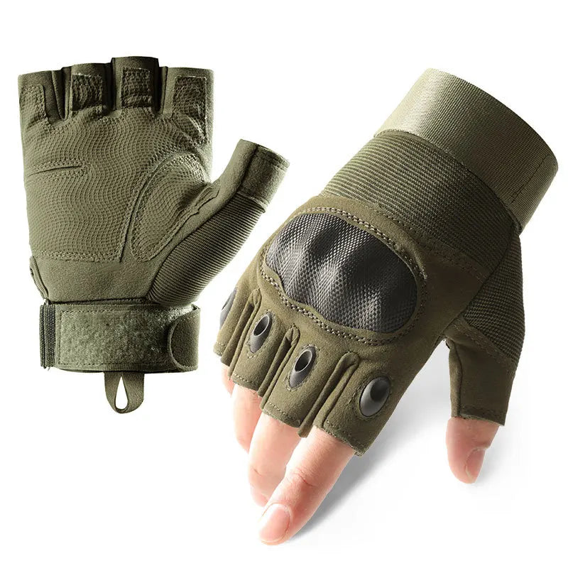 Outdoor Men Half Finger Touch Screen Fingerless Motorcycle Custom Tactical Gloves