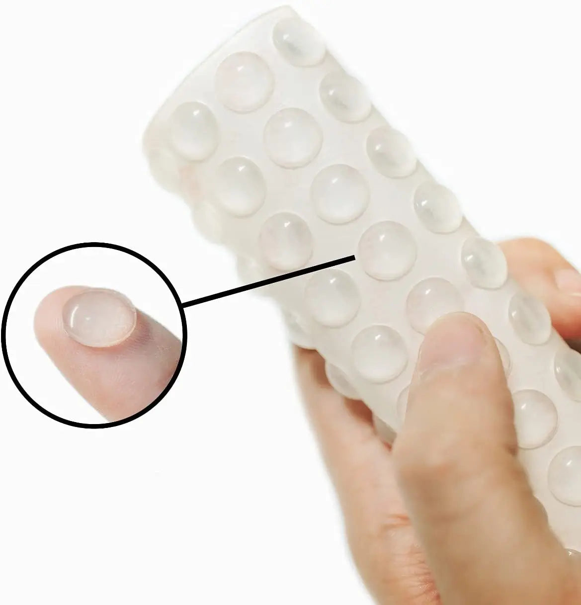 Furniture Cabinet Silicone Door Buffer Self Adhesive Rubber Bumpers 100 Pcs Sound Dampening Clear Bumper Pads Small Cylindrical