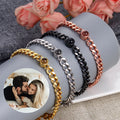 Fashion Jewelry Design Copper Brass Sweethearts Projection Photo Bracelet Custom Charm Women Men Bracelet