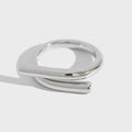 High Polished Unique Design Fine Jewelry S925 Sterling Silver Glossy Cross Ring for Women Daily Wear
