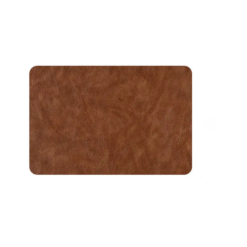 Elegant PVC Leather Place Mats Classic Style Fabric Dining Table Decor Mat with Heat Insulation Placemats