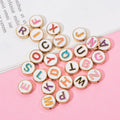 Fashion 8MM 10MM 100Pcs/Bag DIY Colorful Cute Round Enamel Letter Beads Alphabet for Charm Jewelry Making Accessories