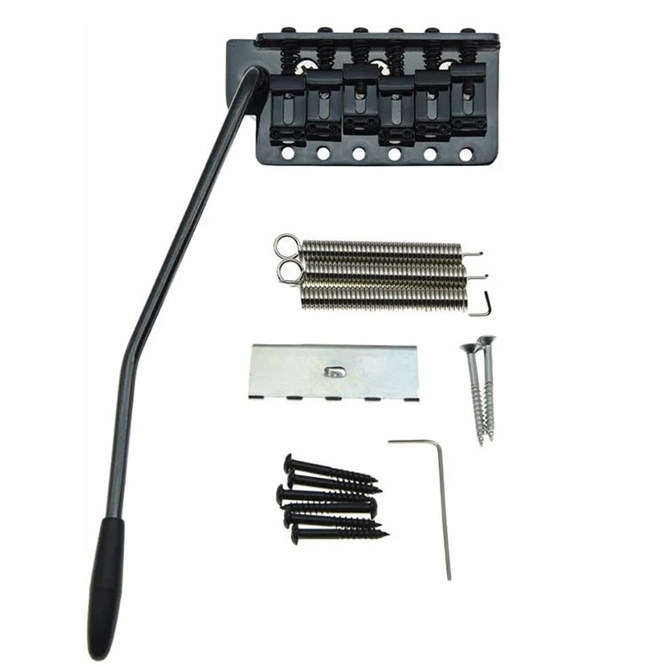 84MM Full Set Black ST Guitar Trem Guitar Tremolo Bridge With Vintage Bent Steel Saddles