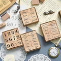 Classic School Student Kids Craft DIY Wood Stamps Set Journal Diary Planner Decorative DIY Time Stamps Set Stationery