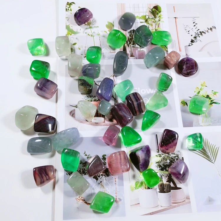 DIY Fluorite Tumbled Stones Healing Crystal Tumbled Stones