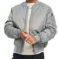 Outdoor Windbreaker Padded Insulated Warm Custom  Nylon Polyester Oxford Coating Men Outerwear Black Grey Bomber Jacket