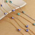 Luxurious Women's Bohemian Style Evil Eye Stainless Steel Jewelry Gift Set Fashionable Necklace & Bracelet for Women