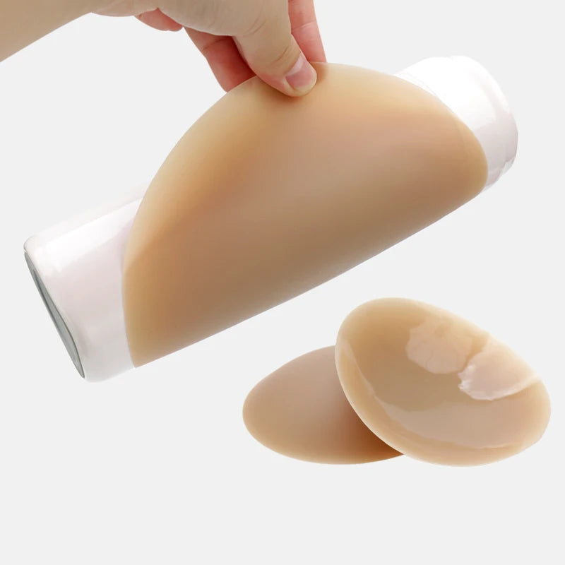 Free-Size Women's Waterproof Silicone Nipple Covers Comfortable Adhesive Support Underwear for Large Breasts Hypoallergenic