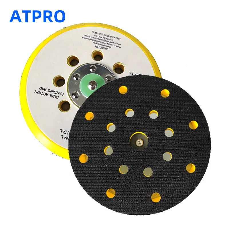 ATPRO 6 Inch 17-hole Dry Grinder Tray Universal Sander Chassis Self-adhesive Grinding Disc Grinding Suction Cup
