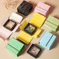 Newly Designed Foldable Paper Jewelry Box for Necklace Bracelet Rings Glossy/Latte Matt Lamination Embossing Options
