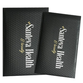 Black Printing logo Wholesale Bubble Packing Mailer Bag Compostable Mailer Bubble Padded Envelope Express Mailing Bag