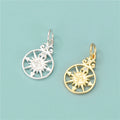 Hot Sale 10mm Compass Jewelry Finding 925 Sterling Silver Hollowed Out Pave Zircon Compass Pendants