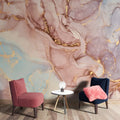 Pink Light Luxury Silk Classic Modern Waterproof Moisture-Proof Custom Mural Wallpaper for Living Room Bedroom
