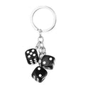 Men Creative Colorful Resin Dice Bag Purse Charm Car Key Chain Keyring Accessories Jewelry Multi-color Funny Dice Keychain