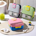 Lunch Box Food Grade Plastic Lunch Box With Tableware Separate Sealed Pocket Bento Box Salad Box