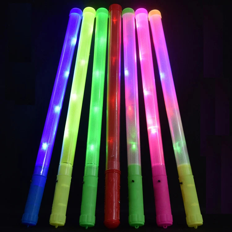 Glow in Dark Party Supplies Glow Baton Led Flashing Changing Light Cheering Stick for Birthday Wedding Kids