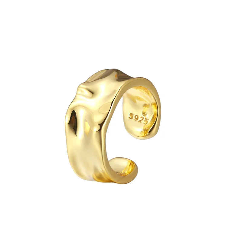 RINNTIN CL05 1PCS Fashion Gold Plated Ear Clip 925 Sterling Silver Earrings Women Wholesale Jewelry Factory