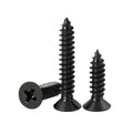 M1.7 M2 M2.3 M2.5 M2.6 M2.8 M3 M4 M5 Black Stainless Steel 304 Phillips Flat Head Countersunk Wood Screws