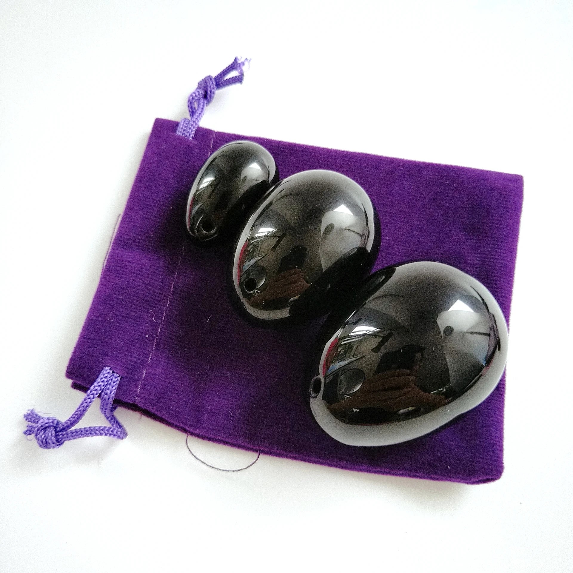 HZ Black Obsidian Yoni Egg Set Vaginal Tightening Love Egg Kegel Exerciser Natural Pink Crystal Yoni Wand Massage Ball