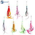 Fishing Lure Double Assist Hooks Pvc Luminous Octopus Skirt Bait