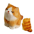 Hand Carved Cute Wood Kitten Mini Wooden Cat Figurine Sculpture Statues Collectible Figurines Art Crafts