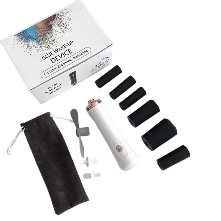 White Lash Glue Shaker for Eyelash Extensions for Salon Use and Beauty Practice Eyelash Adhesive Mixer Wake up Device