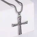 Personalized Vintage Stainless Steel Cross Necklace for Men
