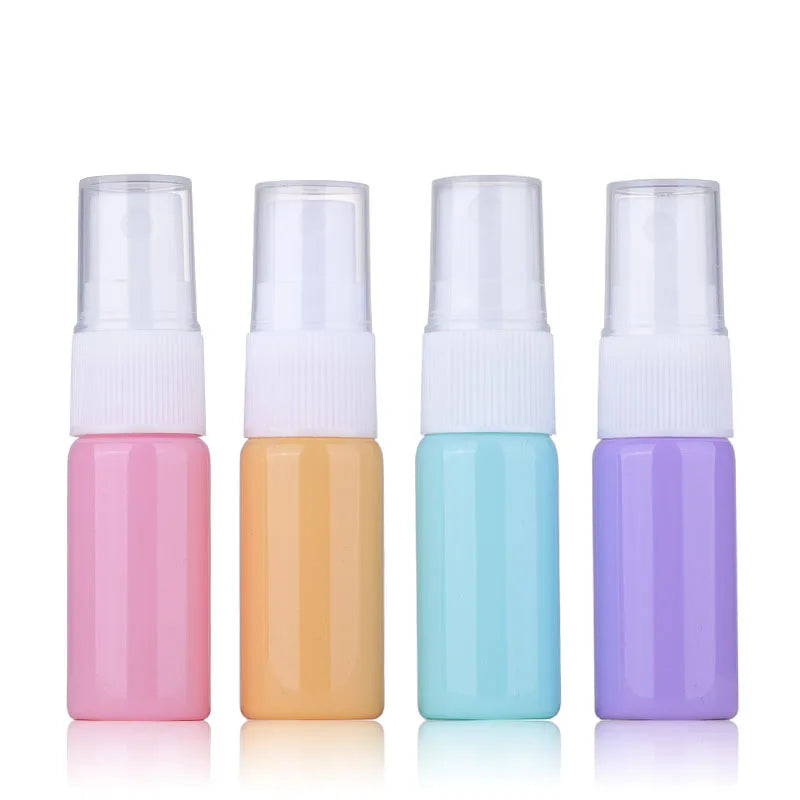 HeLun 10ml Yellow Blue Pink Purple Fine Mist Spray Pump Glass Perfume Bottle