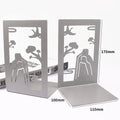 Nordic Personalized Customized Desktops Grey Book Stand Holder Bookend Metal Book Ends