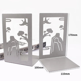 Nordic Personalized Customized Desktops Grey Book Stand Holder Bookend Metal Book Ends