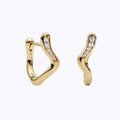 LOZRUNVE Recycled 925 Sterling Silver Jewelry Korean Fashion Design Wave Hoop Earring Set