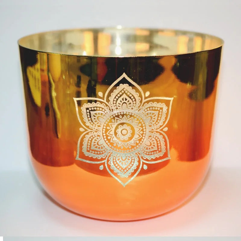 Hot Chakra Therapy Color Plating Quartz Sound Musical Crystal Singing Bowl