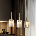 Modern Simple Transparent Glass Square Bed Pendant Lamp Restaurant Cafe Clothing Store Aerial Decoration Chandelier