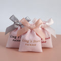 12X15cm Printed Pink Thick Velvet Jewelry Packaging Bag Cute Plush drawstring Pouch with Smooth Satin Ribbon Plush Bundle Bags